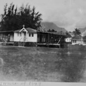 Historic view of St. Christopher's Church in the Pines